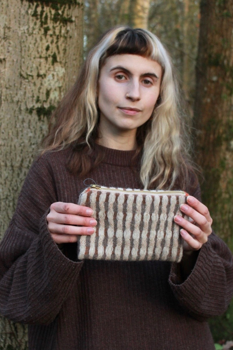 British Wool and Deadstock lambswool Purse