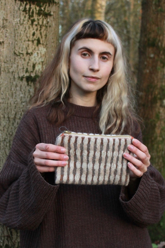 British Wool and Deadstock lambswool Purse