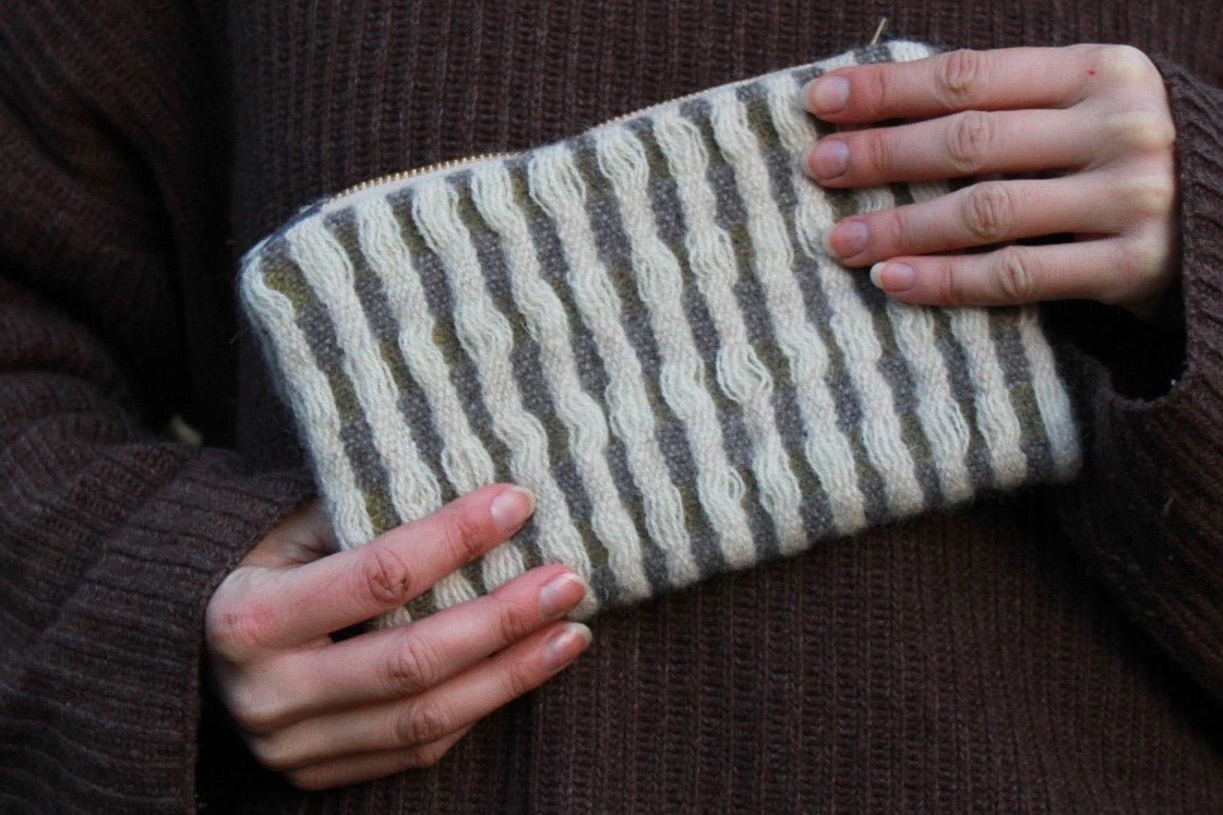 British Wool and Deadstock lambswool Purse